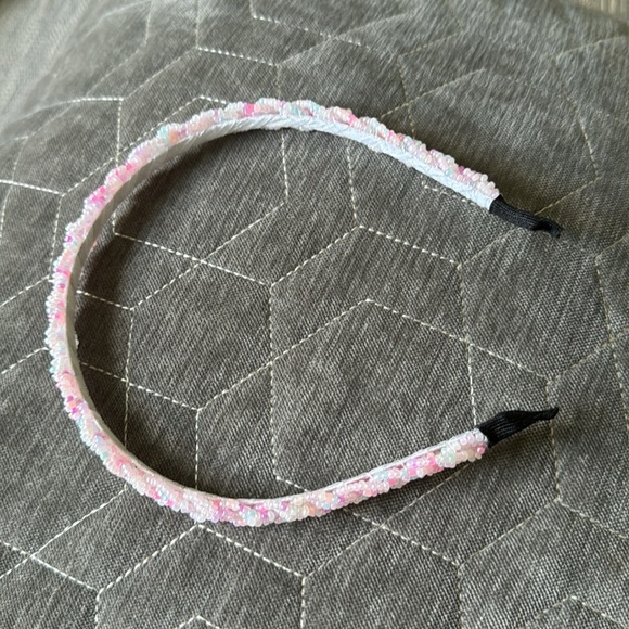Pastel Seed Bead Cotton Candy Headband - Picture 2 of 8